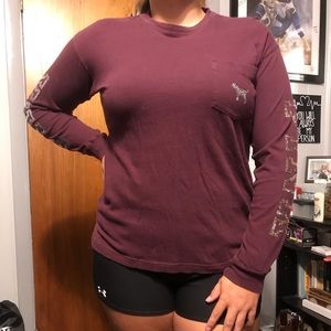 maroon long sleeve